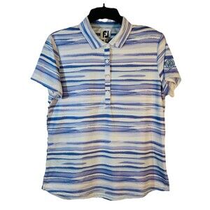 FootJoy Womens M Golf Polo Shirt Purple Ballantyne Country Club Logo